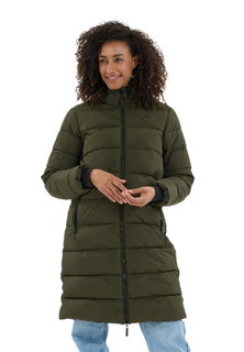 Whistler Winter Quilted Coat Amaret Long Puffer Jacket (warm, waterproof, windproof) Rosin Green Ladies